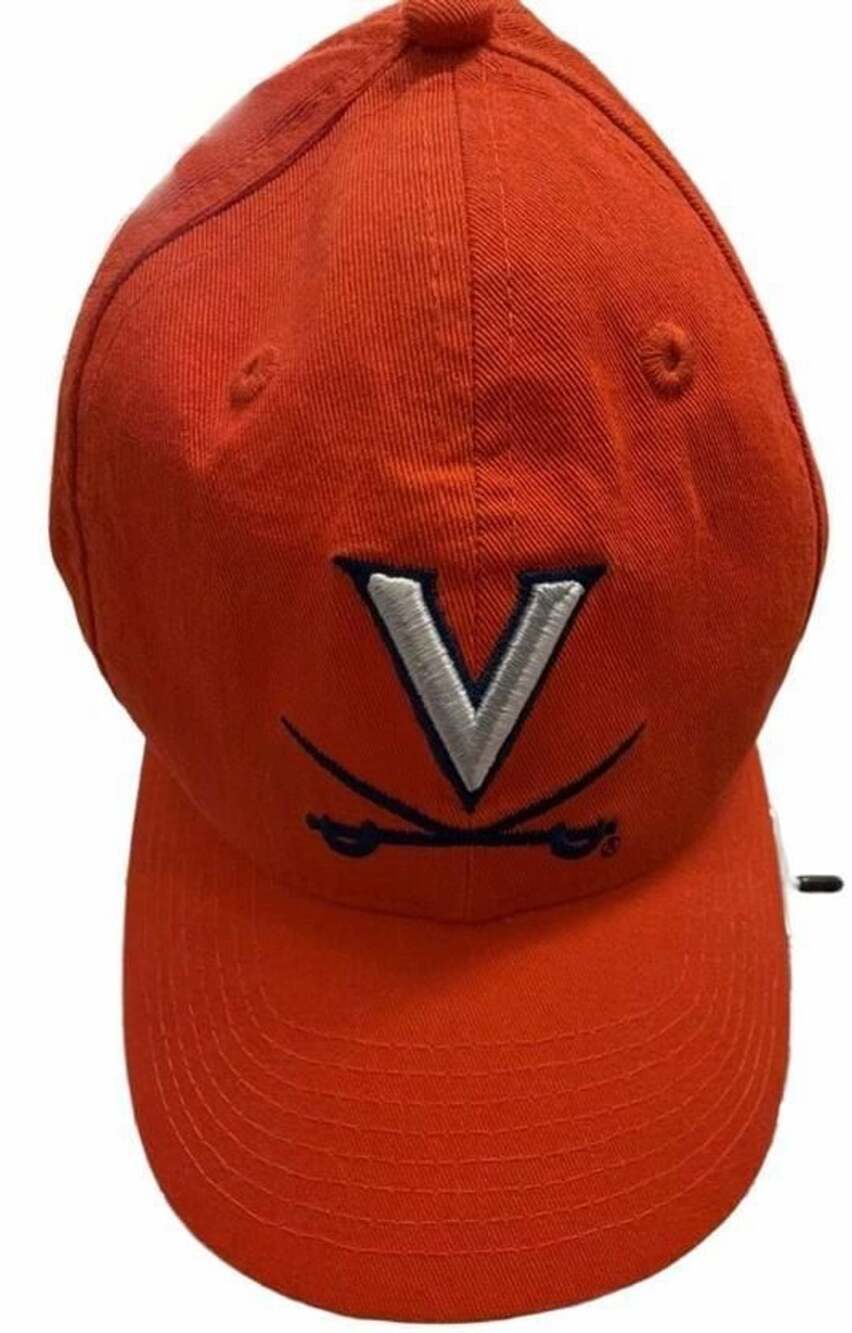 Virginia Cavaliers UVA New Era Orange Adjustable Hat Cap V Sabres NCAA